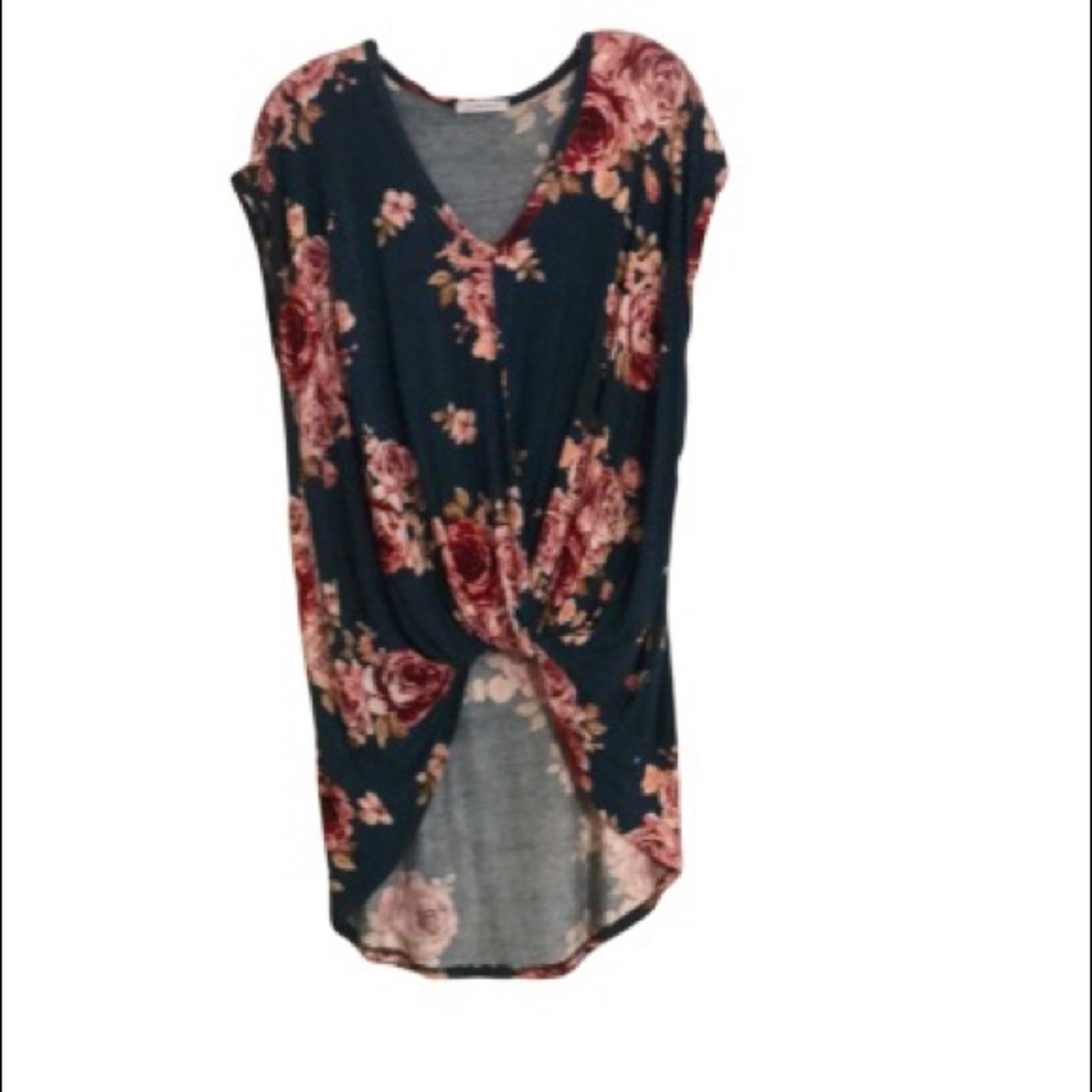 Women’s Top Short Sleeve Small Flower Print